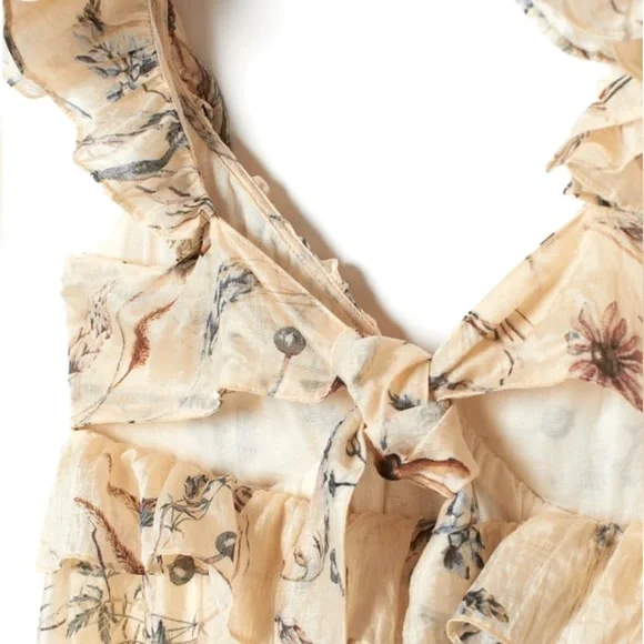 H&M Lyocell-blend flounced dress-worn once - Picture 6 of 13